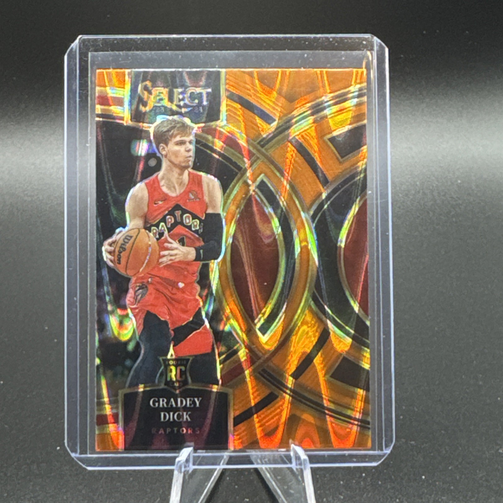 2023-24 Panini Select - Premier Level Gradey Dick #126 Orange Tectonic Prizm...