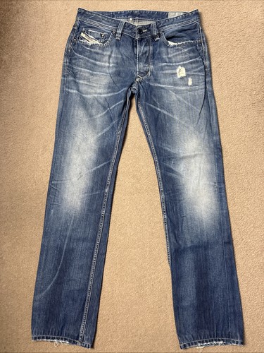 Diesel Jeans Mens Mens Blue Larkee Regular Straight Leg W32 L33 (3203)
