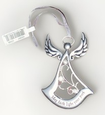  NEW GANZ Winged Angel CAR CHARM Mirror/Purse Silver MAY FAITH LIGHT YOUR PATH 