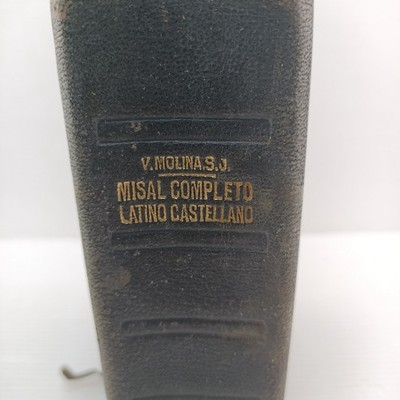 Misal Completo Latino Castellano V. Molina. S.J. c1937 Leather Bound Book