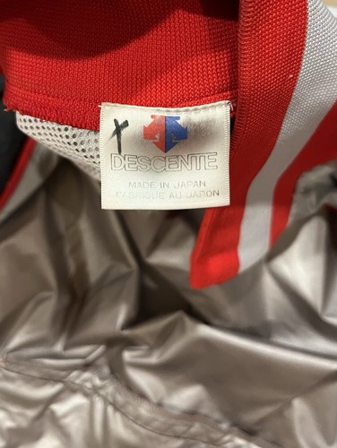 Descente Red Silver Black Size L Full Zip Nylon Jacket - Picture 8 of 8