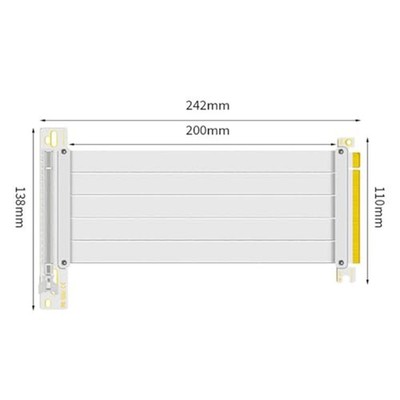 for PCIe 4 0 X16 Riser Cable 40cm Right Angle Shielded High Speed GPU Extension