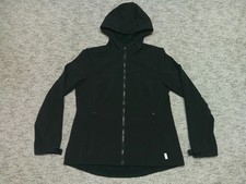 Avalanche Womens Large Full Zip Hooded Zip Soft Shell Jacket Black