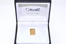 Vintage Colibri Stainless Steel Gold Plated Diamond Tie Pin