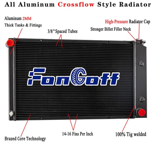 3 Row Aluminum Radiator for 1970-1981 Pontiac Firebird/Trans Am V8 I6 AT, New
