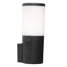 LED Black Outdoor Modern Round CCT Wall Light | Coastal IP55