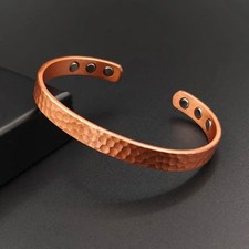 100 Pure Copper Cuff Bangle Bracelet Men Women Arthritis Pain Relief Adjustable