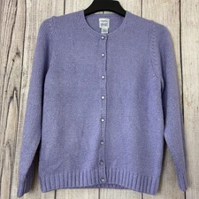Vintage Leon Levin Hand Loomed Button up Cardigan sweaters size Medium