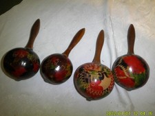2 SETS OF VINTAGE MARACAS HAVANA CUBA ON SIDES