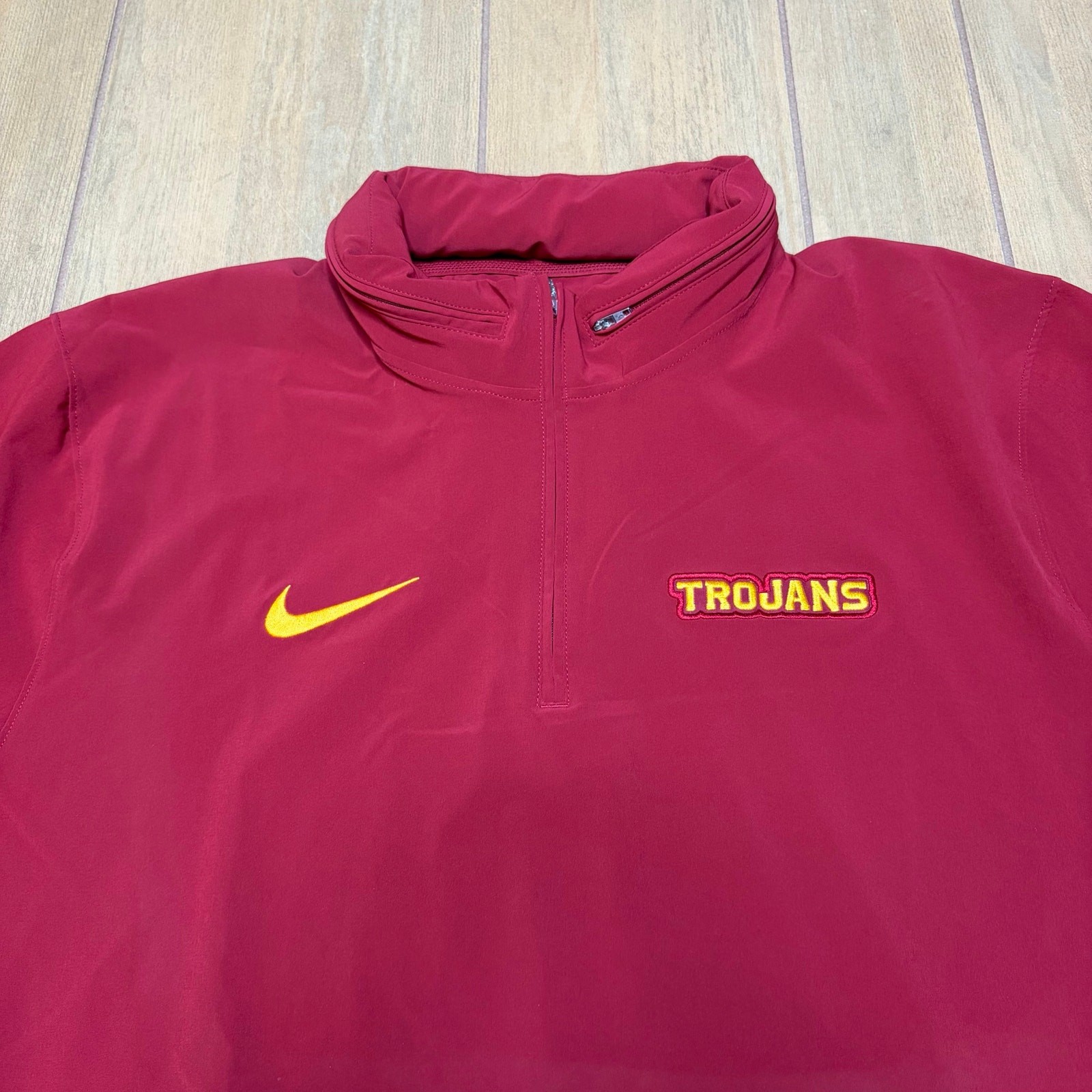 Nike USC Trojans 2024 Sideline Coach Long Sleeve Half-Zip Hoodie Jacket image 8