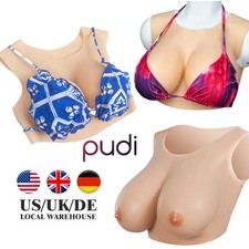 Realistic B-H Cup Silicone Breast Forms Breast Plate Fake Boobs For Crossdresser