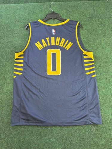 Camiseta deportiva para hombre Indiana Pacers Bennedict Mathurin Fanatics azul marino Fast Break L nueva sin etiquetas - Imagen 4 de 6