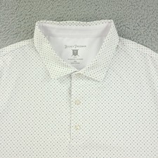 Hickey Freeman Golf Polo Shirt Mens XXL White Geometric Print Performance Soft