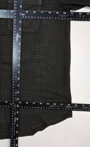 Beach Lunch Lounge Button-up Soft Shirt Black & Brown Houndstooth Check MEDIUM - Picture 8 of 12