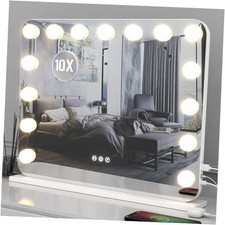 Vanity Mirror with Lights, 23" 18" Hollywood Vanity Mirror 23"L x 18"W White