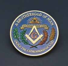 Masonic Brootherhood Of Man Coin. Beautiful Commemorative Coin. Religious Honour