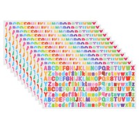"12 BöGen Buchstabenaufkleber 2500 StüCk 1/2\" Vinyl Buchstaben Regenbogen"