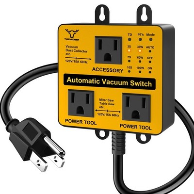 Upgraded Automatic Vacuum Switch, Autoswitch for Dust Collector, Customizable...