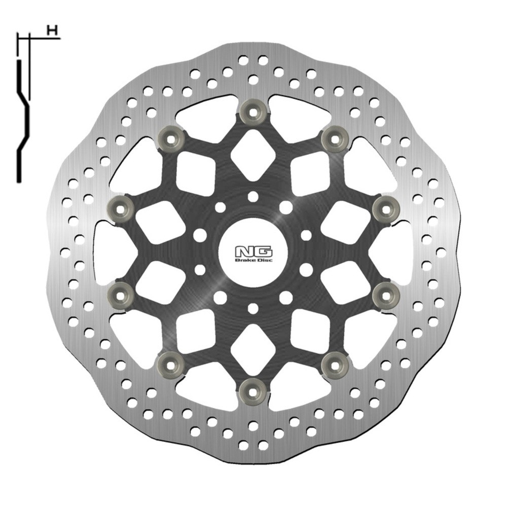Free Shipping Ng Brakes Wavy Floating Brake Disc For Motorcycle Parts