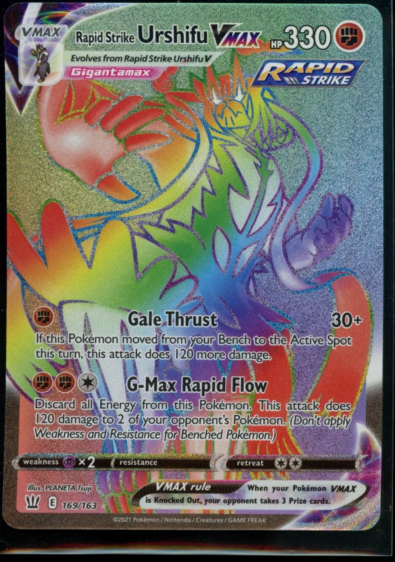 Rapid Strike Urshifu VMAX (Secret) Secret Rare SWSH05: Battle Styles 169/163 NM