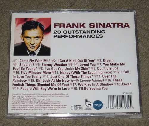 Frank Sinatra - 20 Outstanding Performances (CD, 2007, Boulevard (UK)) - Imagen 2 de 3