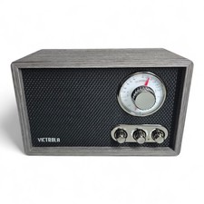 VICTROLA VRS-5000 Linden Wood Bluetooth AM/FM Radio - GRAY Bluetooth Connect