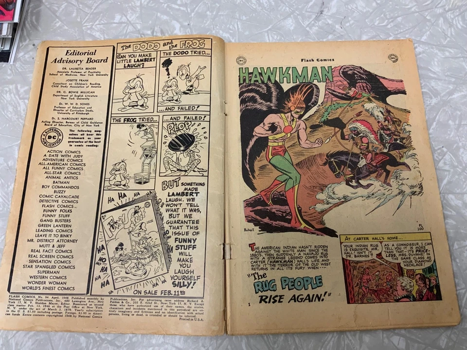 Flash Comics #94 (DC 1948) 3.0 LOTS OF PICS HAWKMAN BLACK CANARY Postwar KUBERT - Image 2 of 4