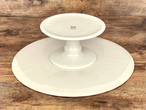 Vintage Lenox Standfuß Kuchenplatte Elfenbein Porzellan mit 24K Goldrand USA 10,5" - Bild 14 von 23