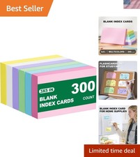 300 Count Blank Index Cards 3x5 Notecards Flashcards for Studying Colorful Fl...