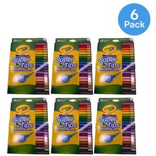 Crayola Super Tips Washable Markers 20 Count 6 Pack School Supplies New