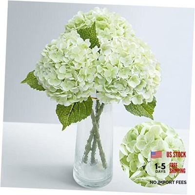  21'' Real Touch Hydrangea Artificial Flowers with Long Stem & 3pcs Green