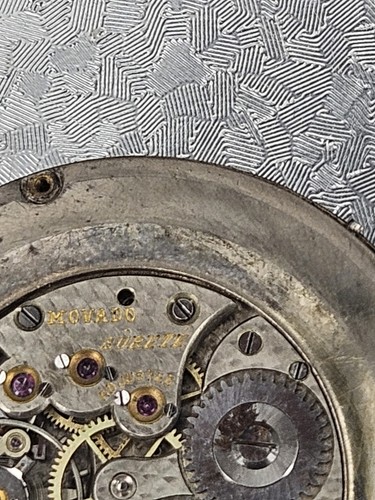 Movado Surete Antique Pocket Watch Movement 1900's 39mm - Picture 4 of 6