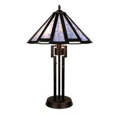 Chloe Lighting Retro Stained-Glass Brush Retro Table Lamp