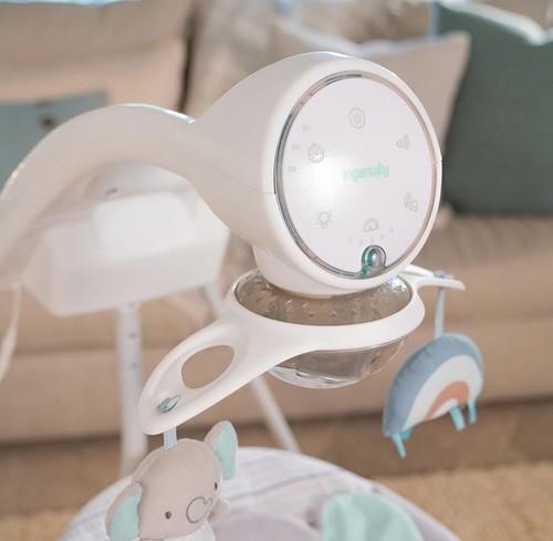 New In Open Box Ingenuity Inlighten Soothing Baby Swing - Van Elephant - Picture 10 of 12
