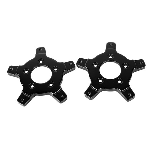 Black Brake Rotor Wheel Adapter W/Bolts Kit For Harley Touring Road King Glide - Picture 7 of 9