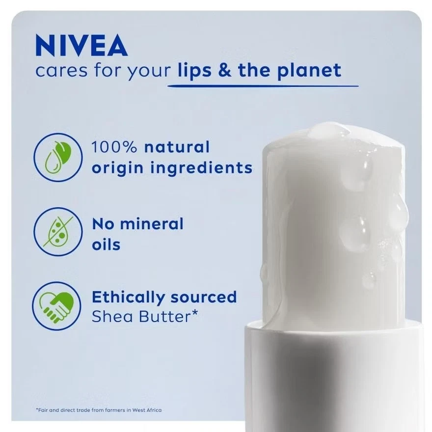 3x NIVEA Original Care Lip Balm 4.8g – 24h+ MoistureMoisturises  - Image 3 of 4