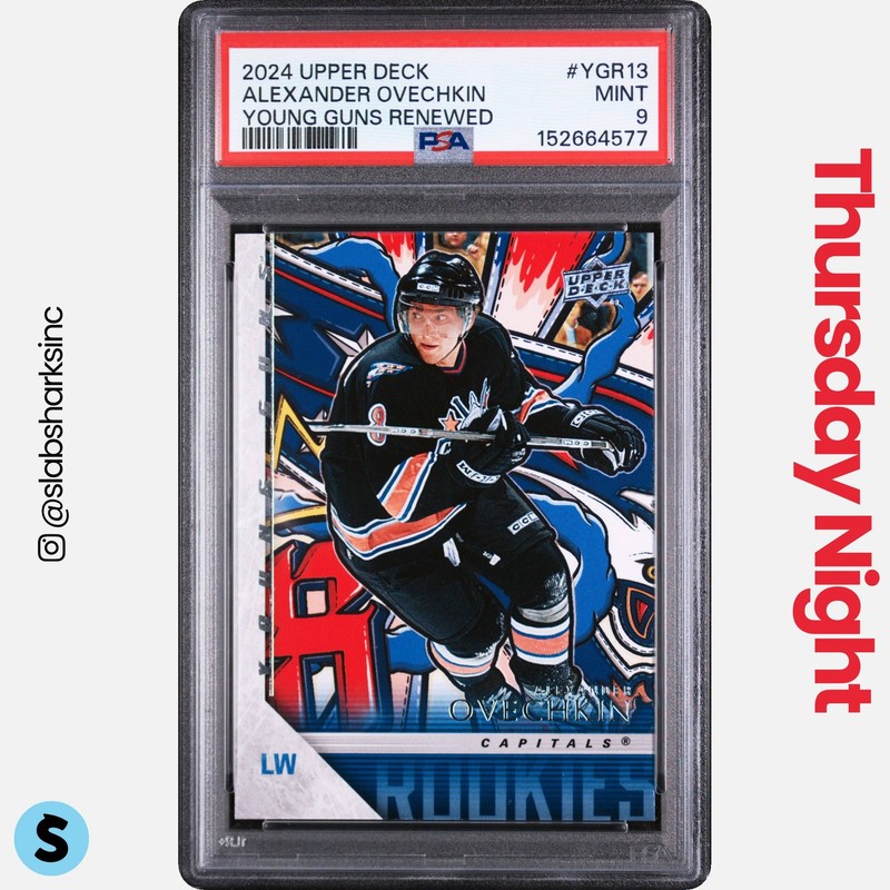 2024 UPPER DECK SERIES 1 #YGR-13 ALEX OVECHKIN YOUNG GUNS RENEWED PSA 9