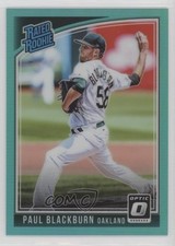 2018 Panini Donruss Optic Rated Rookie Aqua Prizm 10/299 Paul Blackburn #34 11ak