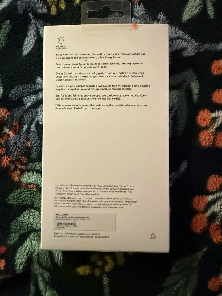 Nueva funda de cuero OEM Apple iPhone 6S Plus, azul medianoche. Foto 2 de 2
