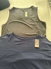 TALBOTS XL Tank Top Sleeveless Rayon Spandex Silky Cami J Jill Dressy Top