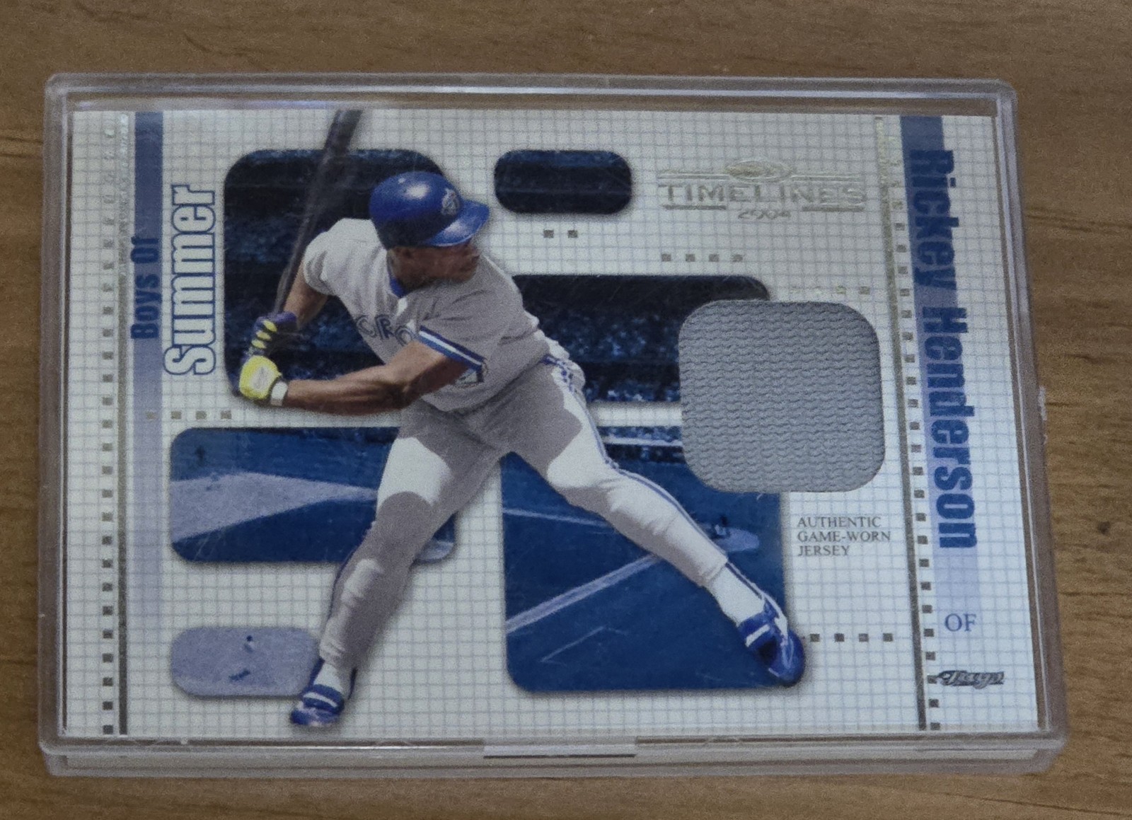 2004 Donruss Timelines #21 Rickey Henderson Boys of Summer Material - In holder