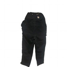 Mens Carhartt R41 BLK Insulated Quilted Duck Bib Overalls Black, Size 52x30