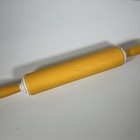 VINTAGE WILTON YELLOW SILICONE ROLLING PIN WITH REMOVABLE MELAMINE HANDLES 21"