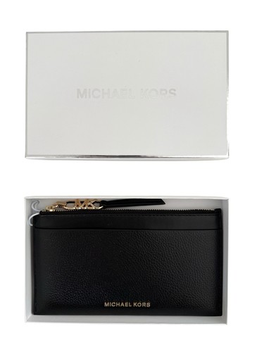 Bolso Michael Kors MK monedero monedero Jet Set Empire cuero negro NUEVO - Imagen 10 de 11