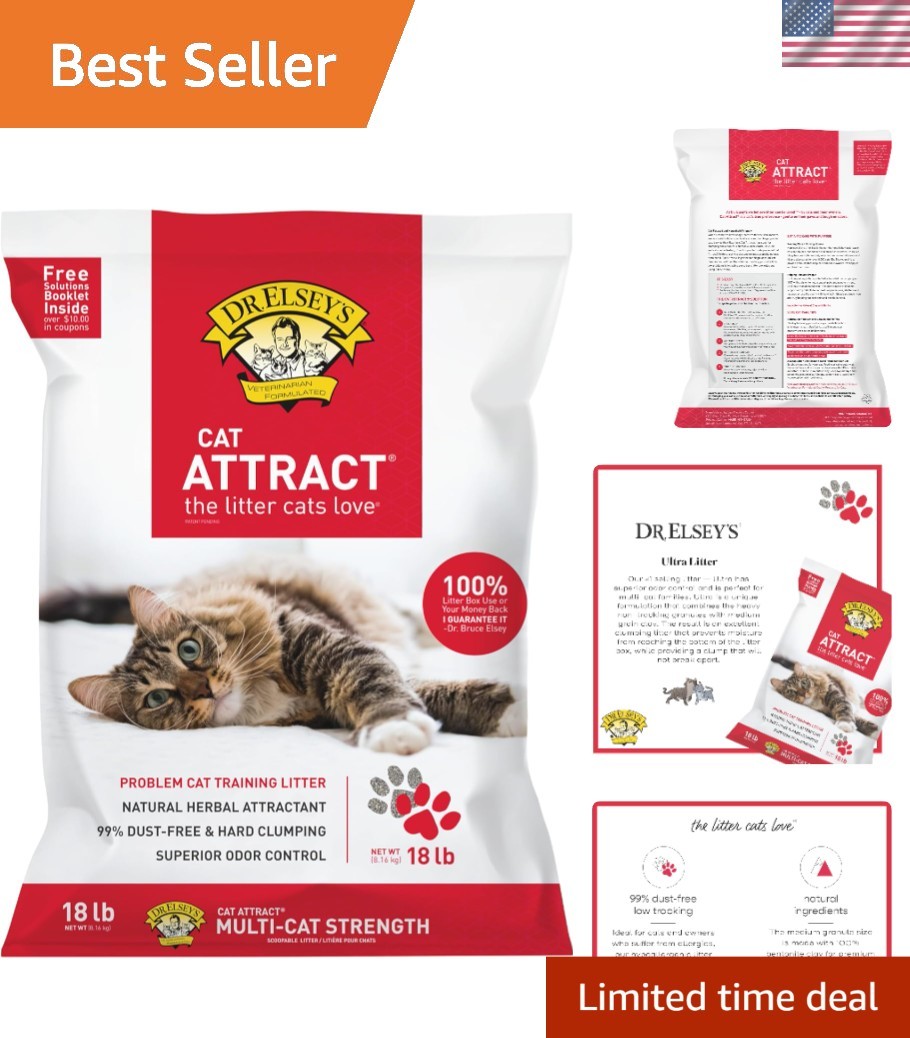18-lb Cat Attract Clay Litter with Natural Herbal Attractant