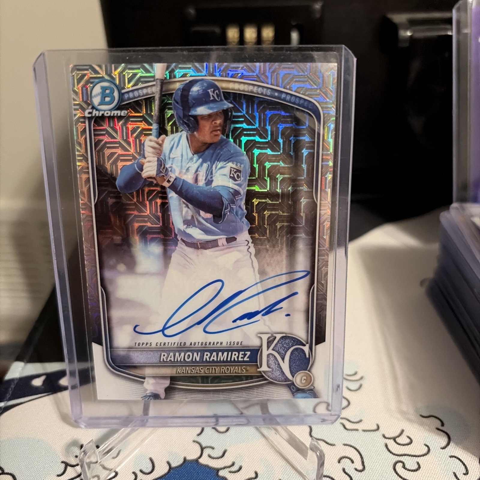 2025 Bowman Chrome Mojo Refractor Autograph Ramon Ramirez #BMA-RR Royals