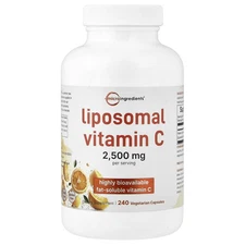 Liposomal Vitamin C, 240 Vegetarian Capsules (625 mg per Capsule)