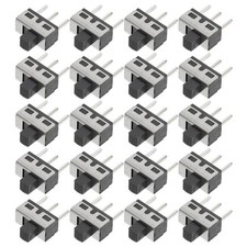 60 Pcs 2-Position SPDT Slide : Mini Toggle 3 Pin Straight Terminal - 1p2t