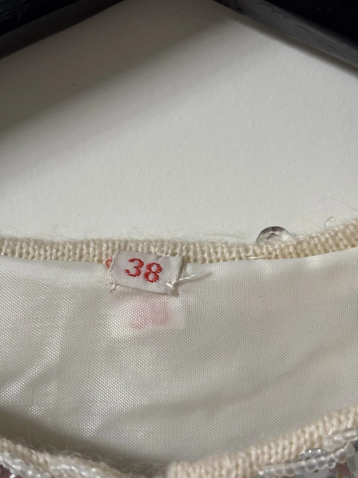 ПОТРЯСАЮЩИЙ!! Винтажная женская куртка с блестками с подкладкой длинным рукавом размер 38 - Изображение 2 из 4