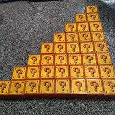 Super Mario Bros Mascot Coin Bank Set of 37 Question Mark Blocks